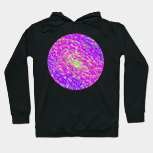 Abstract Fractal Wave Spiral Galaxy Purple Marbled Pattern Swirl Natural Flow Hoodie